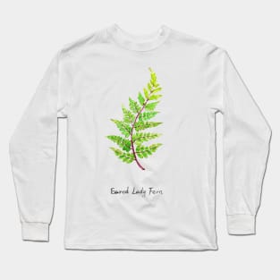 eared lady fern watercolor Long Sleeve T-Shirt